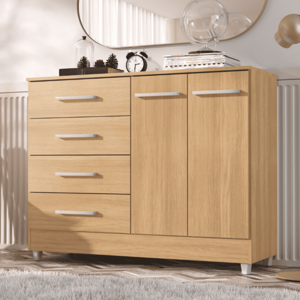 Comoda Gisele 4 Gavetas 2 Portas