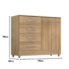 Comoda Gisele 4 Gavetas 2 Portas