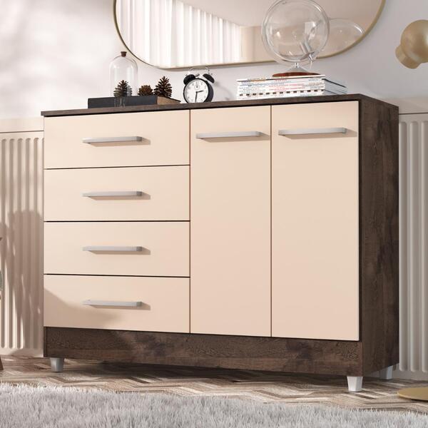 Comoda Gisele 4 Gavetas  2 Portas