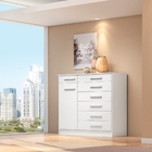 Cômoda Glass 1 Porta Branco