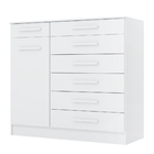 Cômoda Glass 1 Porta Branco