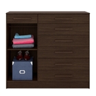 Cômoda Glass 1 Porta Ébano