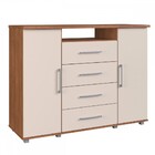 Cômoda Gold 2 Portas 4 Gavetas Freijó/off White - Irm Móveis