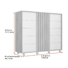 Cômoda Goslar 5 Gavetas 136cm Freijo/off White - Sallar Home