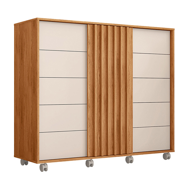 Cômoda Goslar 5 Gavetas 136cm Freijo/off White - Sallar Home