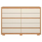 Cômoda Grande 10 Gavetas E Pés Mdp Duello Freijó/off White