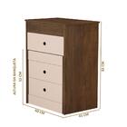 Comoda Grande 3 Gavetas E Banqueta Castanho Off White Shop Jm