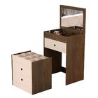 Comoda Grande 3 Gavetas E Banqueta Castanho Off White Shop Jm