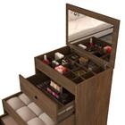 Comoda Grande 3 Gavetas E Banqueta Castanho Shop Jm