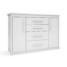 Cômoda Grande 4 Gavetas Com Sapateira Elegance 2088 Branco Ba