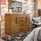 Cômoda Grande 4 Gavetas Com Sapateira Ipê Nobre Elegance 2088