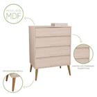Cômoda Grande 4 Gavetas Espaçosas Mdf Aspen Jacaranda Shop Jm