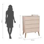 Cômoda Grande 4 Gavetas Espaçosas Mdf Aspen Jacaranda Shop Jm