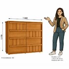 Cômoda Grande 8 Gavetas 100% Mdf Ripada Talita Cinamomo