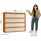 Cômoda Grande 8 Gavetas 100% Mdf Ripada Talita Cinamomo/off W