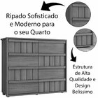 Cômoda Grande 8 Gavetas 100% Mdf Ripada Talita Cumaru/opala