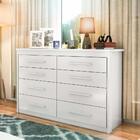 Cômoda Grande 8 Gavetas Branco Elegance