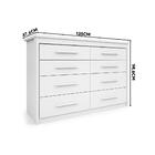 Cômoda Grande 8 Gavetas Branco Elegance 2085 Batrol