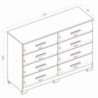 Cômoda Grande 8 Gavetas Mdp Amora Atacama/off White