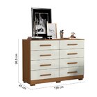 Cômoda Grande 8 Gavetas Mdp Amora Atacama/off White