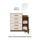 Cômoda Grande Com Espelho Castanho Wood Baunilha Lisboa Moval