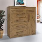 Cômoda Grande Com Sapateira 6 Gavetas Ipê Nobre Elegance 2089