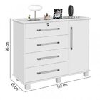 Cômoda Grande Lisboa Branco Carmolar