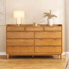 Cômoda Grande Madeira 9 Gavetas Para Quarto E Sala Mel Lice