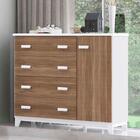 Cômoda Guarapari Com 4 Gavetas E Sapateira Rimo Branco/freijo