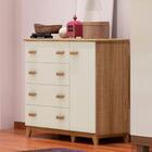 Cômoda Guarapari Com 4 Gavetas E Sapateira Rimo Freijo/off Wh