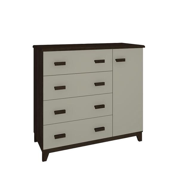 Cômoda Guarapari Com 4 Gavetas E Sapateira Rimo Tauari/off Wh