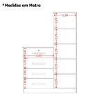 Cômoda Guarda-roupa Caribe 4 Gavetas 1 Porta Com Espelho  Cin