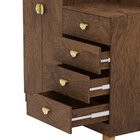 Cômoda Guarda-roupa Com 4 Gavetas E 5 Prateleiras Com Espelho