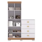 Cômoda Guarda-roupa Com 4 Gavetas E 5 Prateleiras Cristine Br