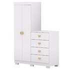 Cômoda Guarda-roupa Com 4 Gavetas E 5 Prateleiras Cristine Br