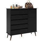 Cômoda Guarda Roupas Sapateira Rubi 5 Gavetas 1 Porta Pratele