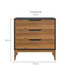 Cômoda Happy 3 Gv Marrom E Preta