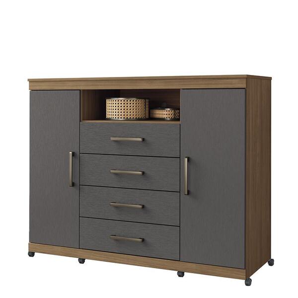 Cômoda Havana Master 2 Portas E 4 Gavetas Com Rodízios - Sant