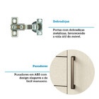 Cômoda Havana Master 2 Portas E 4 Gavetas Com Rodízios - Sant