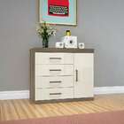 Cômoda Havana Plus 1 Pt 4 Gv Castanho E Off White