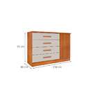 Cômoda Hera 1 Pt 4 Gv Cinamomo E Off White