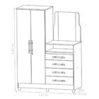 Cômoda Hilton Com Espelho Imbuia