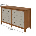 Cômoda Horizontal Maggiore - Off White/rovere Naturale Lopas