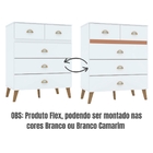 Cômoda Ibiza 5 Gavetas Vila Rica Branco Camarim