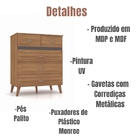 Cômoda Ibiza 5 Gavetas Vila Rica Nature