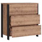 Cômoda Industrial 3 Gavetas Preto/solanum - Foscarini