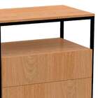 Cômoda Industrial Stanford 3 Gv Preta E Amêndoa