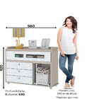 Cômoda Infantil 04 Gavetas 01 Porta Pula Pula Henn