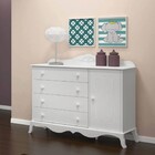 Cômoda Infantil 04 Gavetas E 01 Porta 100% Mdf Realeza Branco