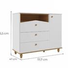 Cômoda Infantil 100% Mdf 1 Porta 3 Gavetas Casinha Permobili